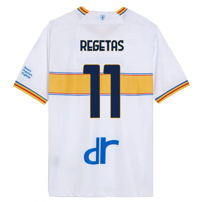 DanxenメンズDomagoj Regetas#11ホワイト イエローアウェイシャツ2025/26ジャージーユニフォーム