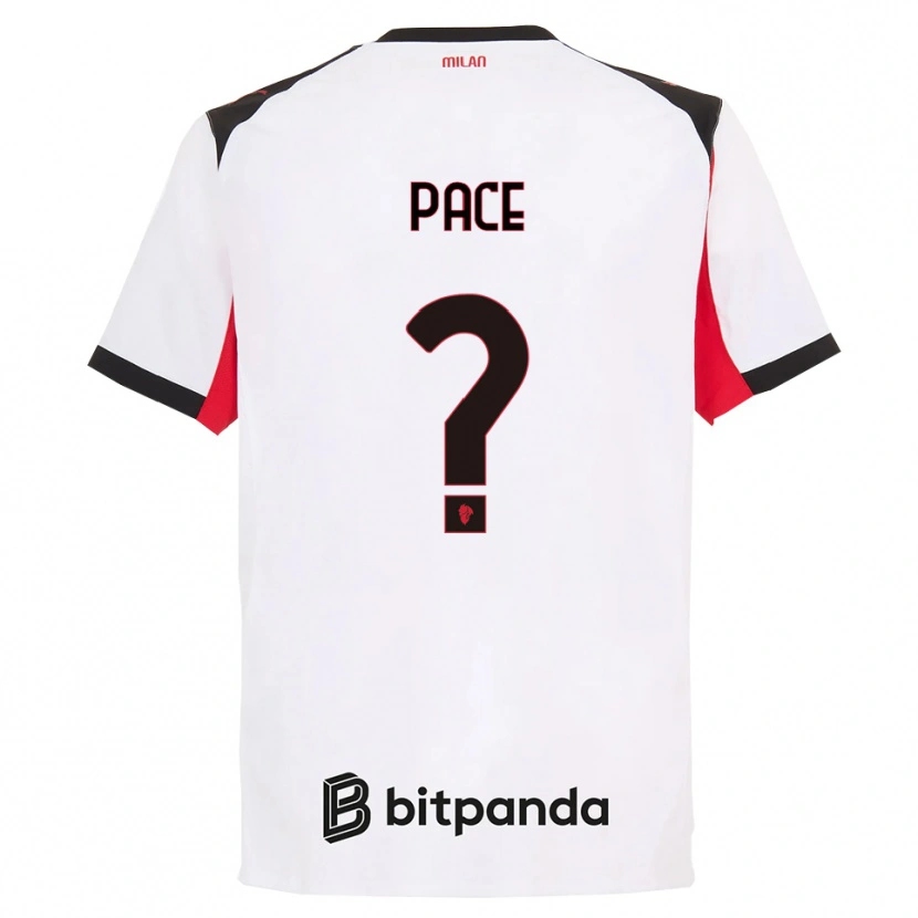 DanxenメンズAnthony Pace#0ホワイト ブラックアウェイシャツ2025/26ジャージーユニフォーム