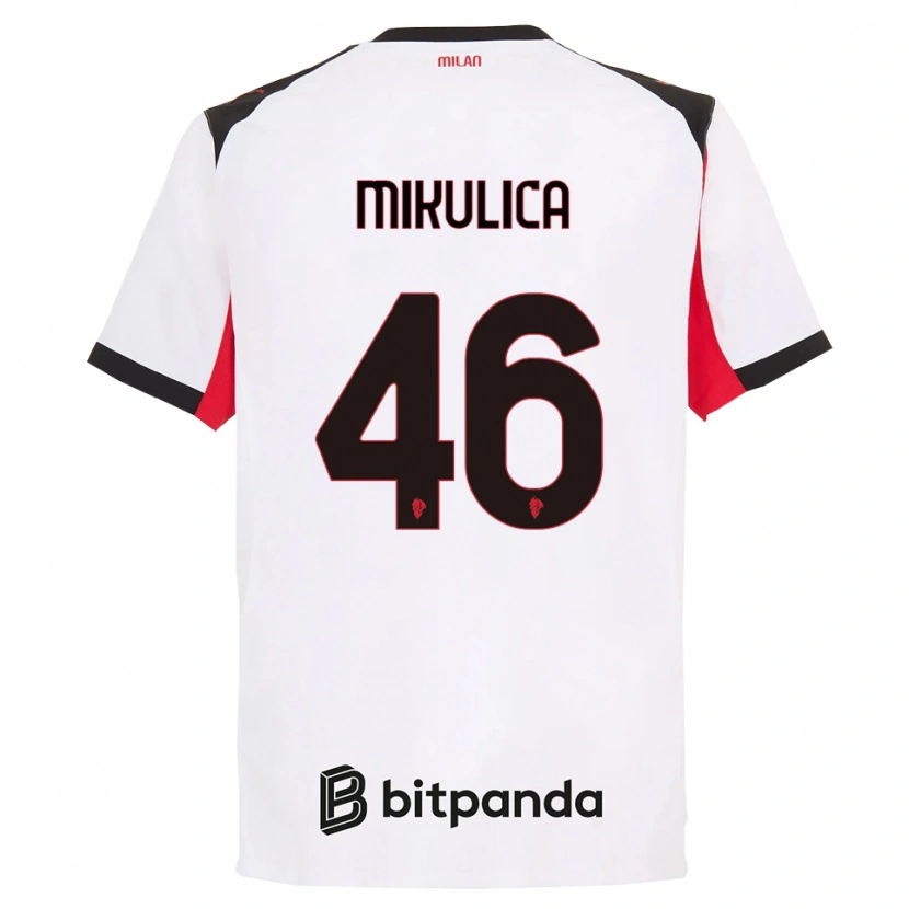 DanxenメンズPetra Mikulica#46ホワイト ブラックアウェイシャツ2025/26ジャージーユニフォーム
