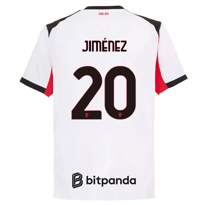 Danxenメンズアレックス・ヒメネス#20ホワイト ブラックアウェイシャツ2025/26ジャージーユニフォーム