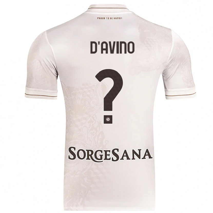 DanxenメンズLuigi D'avino#0シャンパン ブラウンアウェイシャツ2025/26ジャージーユニフォーム