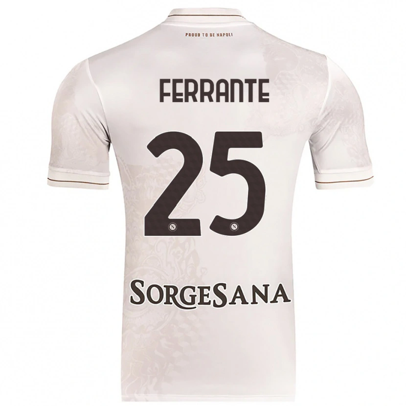 DanxenメンズMathias Ferrante#25シャンパン ブラウンアウェイシャツ2025/26ジャージーユニフォーム