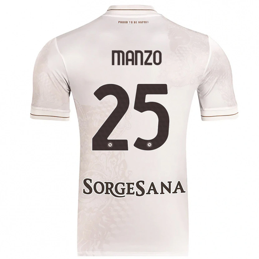 DanxenメンズAlessia Manzo#25シャンパン ブラウンアウェイシャツ2025/26ジャージーユニフォーム