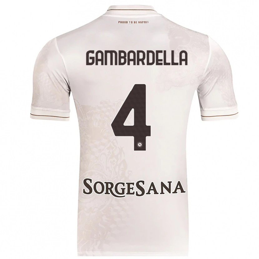 DanxenメンズVittorio Gambardella#4シャンパン ブラウンアウェイシャツ2025/26ジャージーユニフォーム