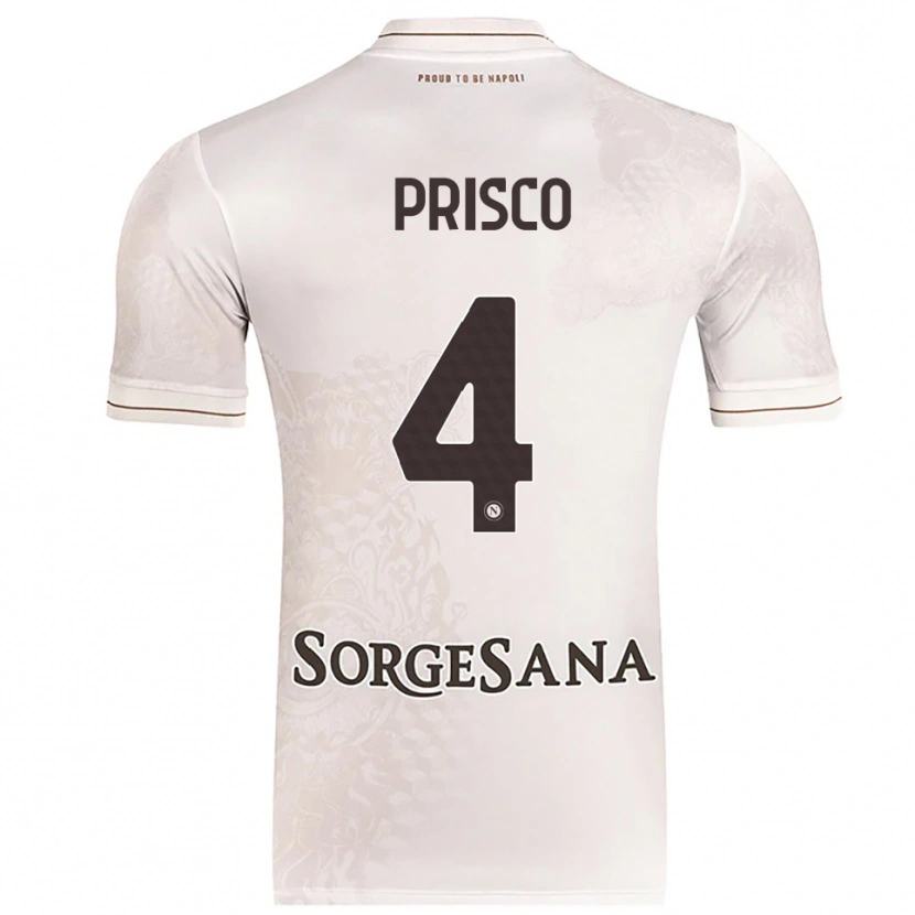 DanxenメンズVincenzo Prisco#4シャンパン ブラウンアウェイシャツ2025/26ジャージーユニフォーム