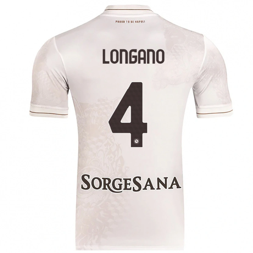 DanxenメンズSalvatore Longano#4シャンパン ブラウンアウェイシャツ2025/26ジャージーユニフォーム