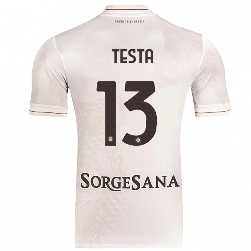 DanxenメンズVincenzo Testa#13シャンパン ブラウンアウェイシャツ2025/26ジャージーユニフォーム