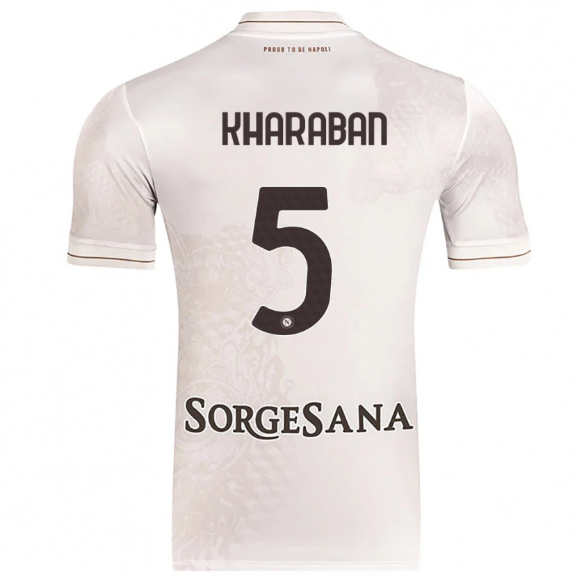 DanxenメンズVitaliy Kharban#5シャンパン ブラウンアウェイシャツ2025/26ジャージーユニフォーム