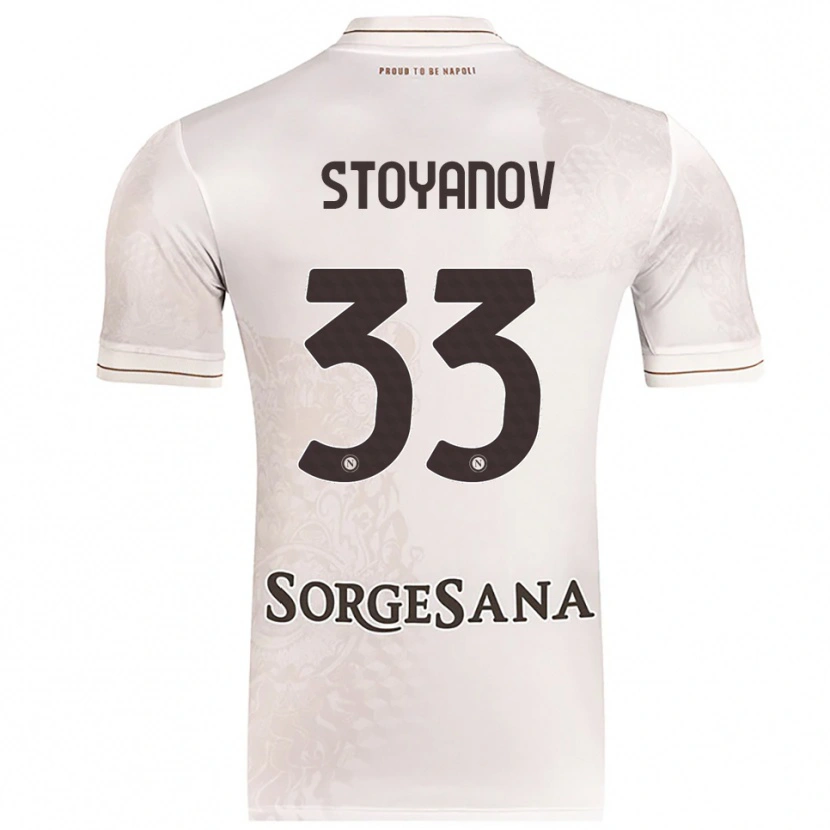 DanxenメンズSteliyan Stoyanov#33シャンパン ブラウンアウェイシャツ2025/26ジャージーユニフォーム