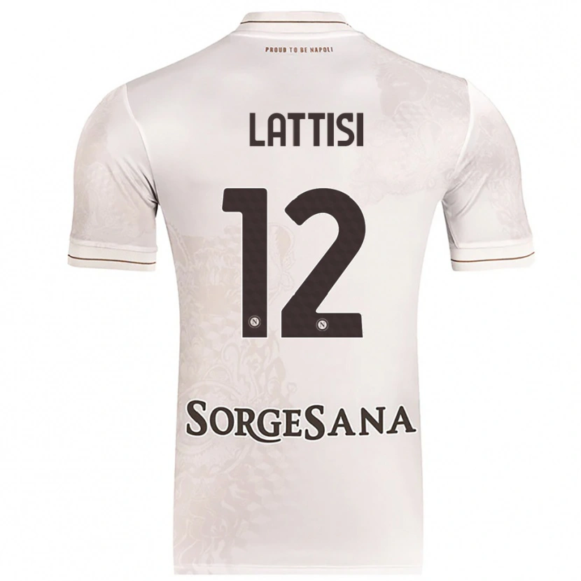 DanxenメンズFrancesco Lattisi#12シャンパン ブラウンアウェイシャツ2025/26ジャージーユニフォーム