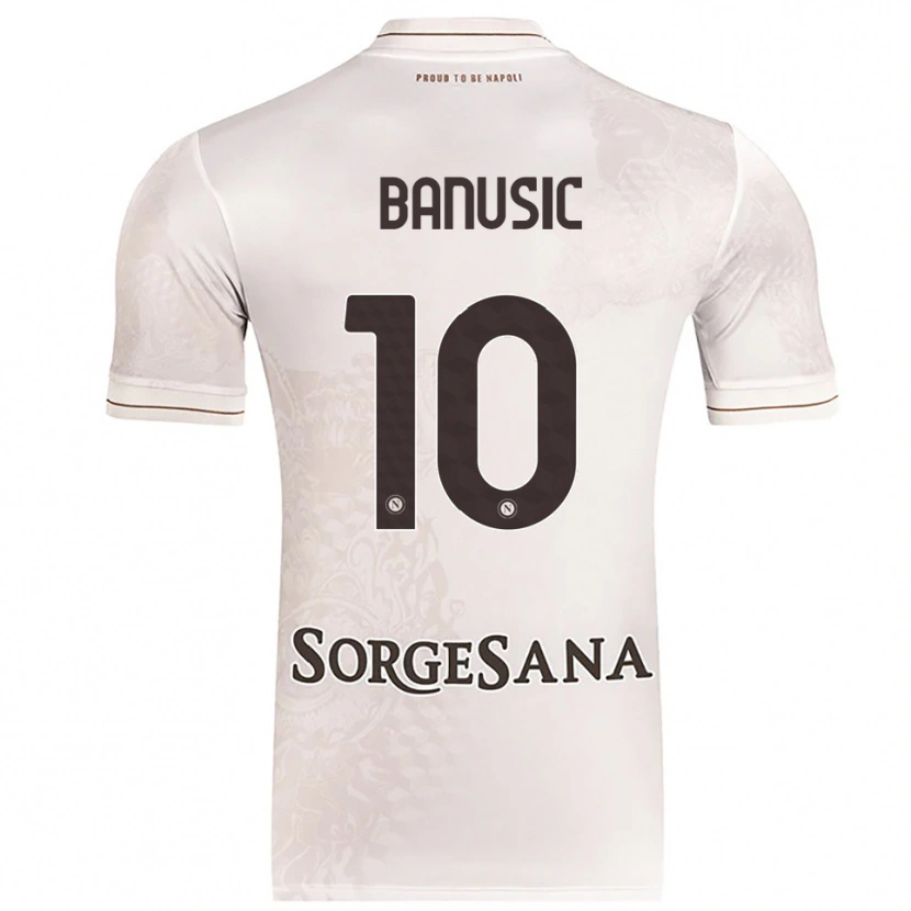 DanxenメンズMarija Banušić#10シャンパン ブラウンアウェイシャツ2025/26ジャージーユニフォーム