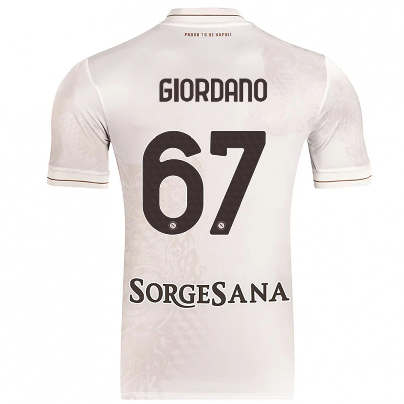 DanxenメンズMichela Giordano#67シャンパン ブラウンアウェイシャツ2025/26ジャージーユニフォーム