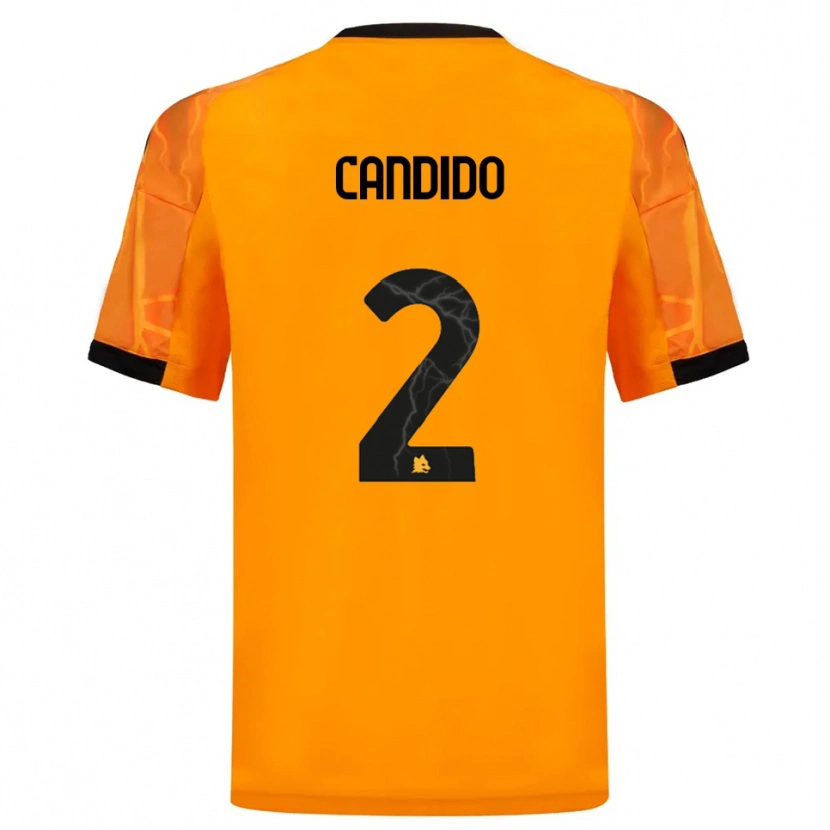 DanxenメンズGabriele Candido#2オレンジ ブラックアウェイシャツ2025/26ジャージーユニフォーム