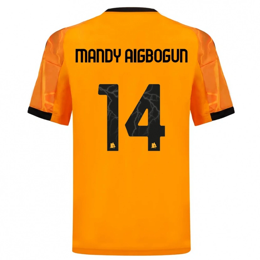 DanxenメンズEseosa Mandy Aigbogun#14オレンジ ブラックアウェイシャツ2025/26ジャージーユニフォーム