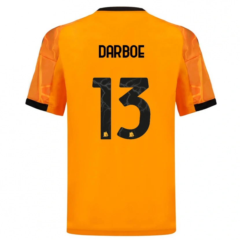 DanxenメンズBalagie Darboe#13オレンジ ブラックアウェイシャツ2025/26ジャージーユニフォーム