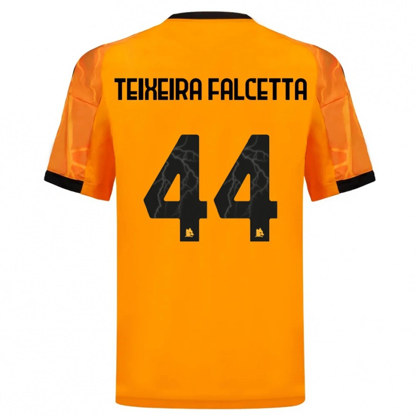 DanxenメンズPietro Teixeira Falcetta#44オレンジ ブラックアウェイシャツ2025/26ジャージーユニフォーム