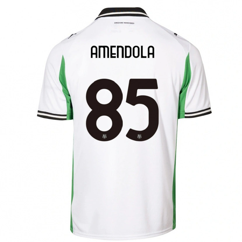 DanxenメンズCatello Amendola#85ホワイト グリーン ブラックアウェイシャツ2025/26ジャージーユニフォーム