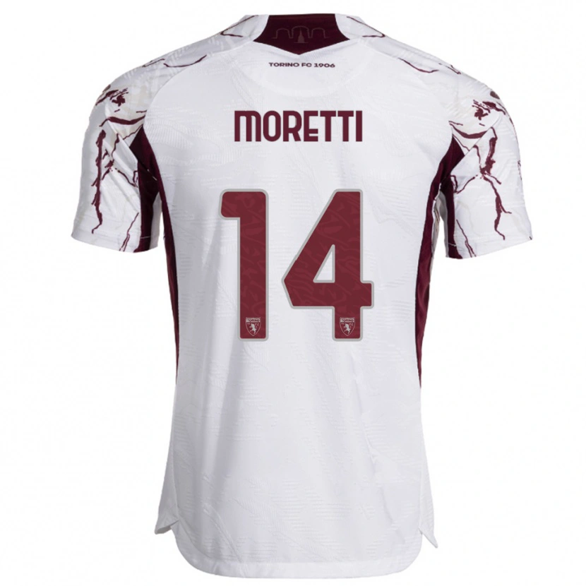 DanxenメンズMatias Moretti#14ホワイト バーガンディアウェイシャツ2025/26ジャージーユニフォーム