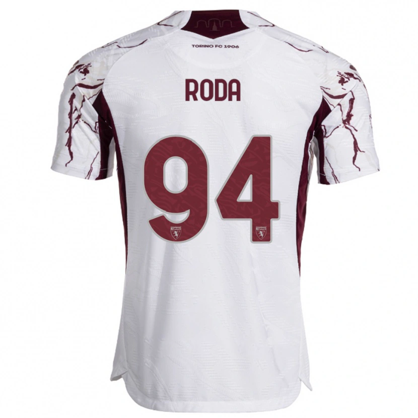DanxenメンズAlex Roda#94ホワイト バーガンディアウェイシャツ2025/26ジャージーユニフォーム
