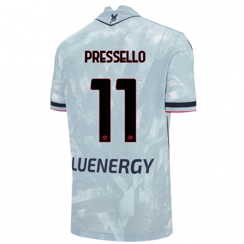 DanxenメンズMatteo Pressello#11ライトブルー ブラックアウェイシャツ2025/26ジャージーユニフォーム