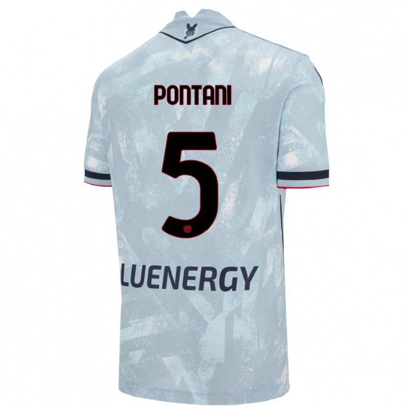 DanxenメンズLeonardo Pontani#5ライトブルー ブラックアウェイシャツ2025/26ジャージーユニフォーム