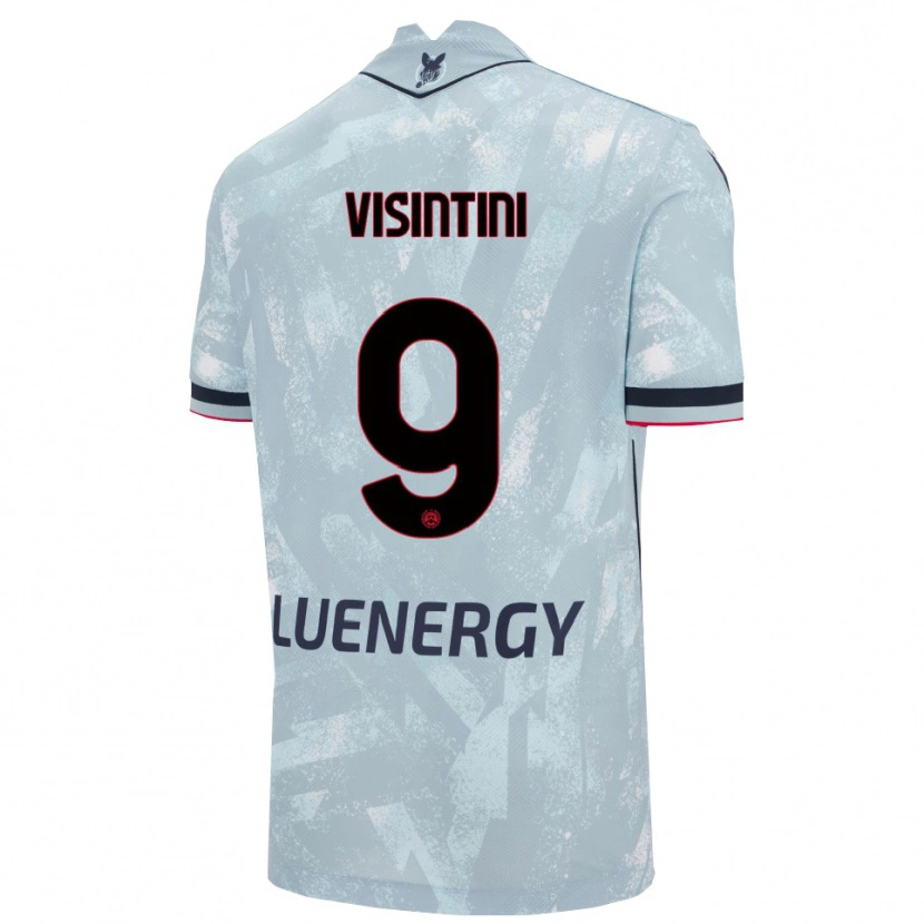 DanxenメンズPatrick Visintini#9ライトブルー ブラックアウェイシャツ2025/26ジャージーユニフォーム