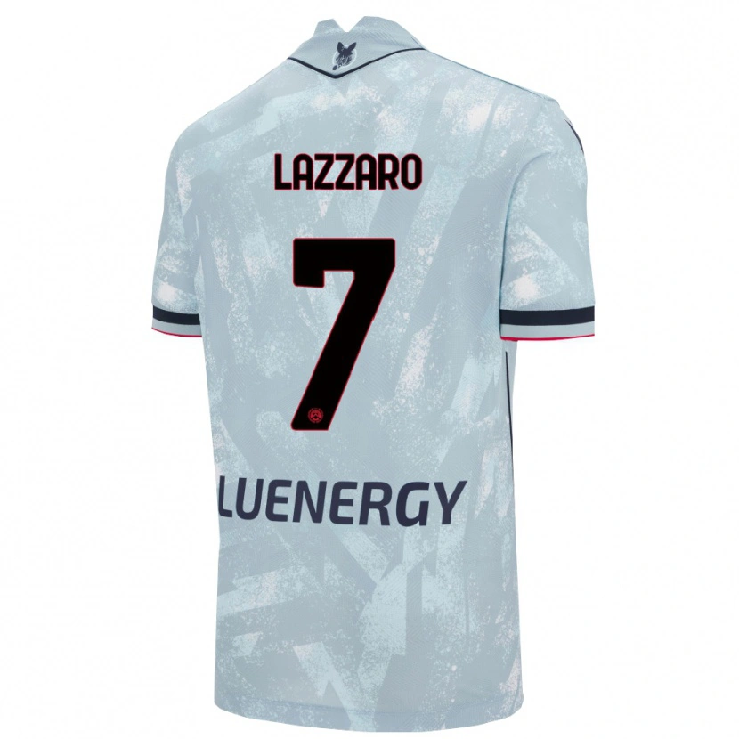 DanxenメンズDavide Lazzaro#7ライトブルー ブラックアウェイシャツ2025/26ジャージーユニフォーム