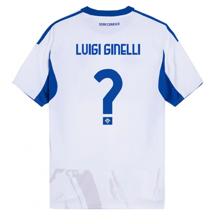 DanxenメンズLorenzo Luigi Ginelli#0ホワイト ブルーアウェイシャツ2025/26ジャージーユニフォーム
