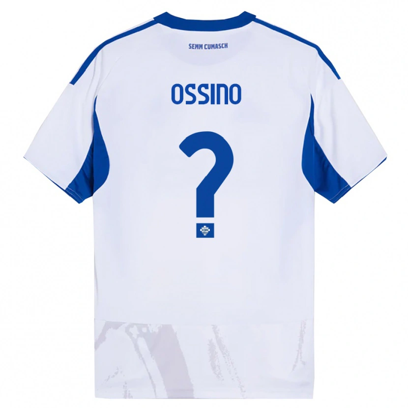 DanxenメンズDaniel Ossino#0ホワイト ブルーアウェイシャツ2025/26ジャージーユニフォーム