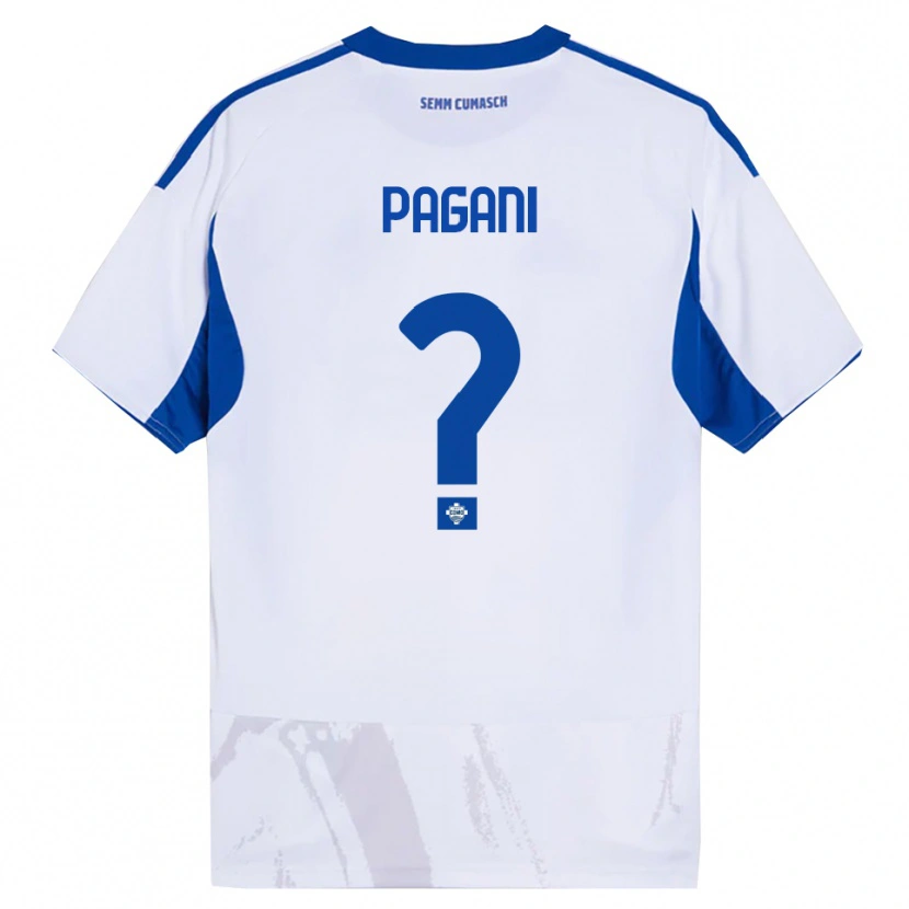 DanxenメンズSimone Pagani#0ホワイト ブルーアウェイシャツ2025/26ジャージーユニフォーム