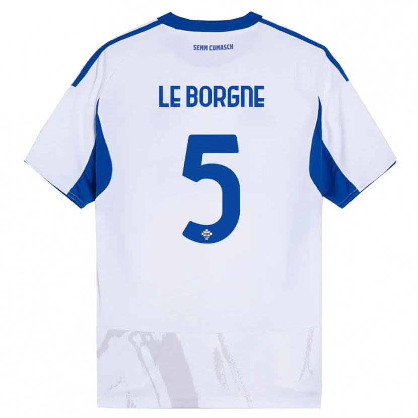 DanxenメンズAndréa Le Borgne#5ホワイト ブルーアウェイシャツ2025/26ジャージーユニフォーム