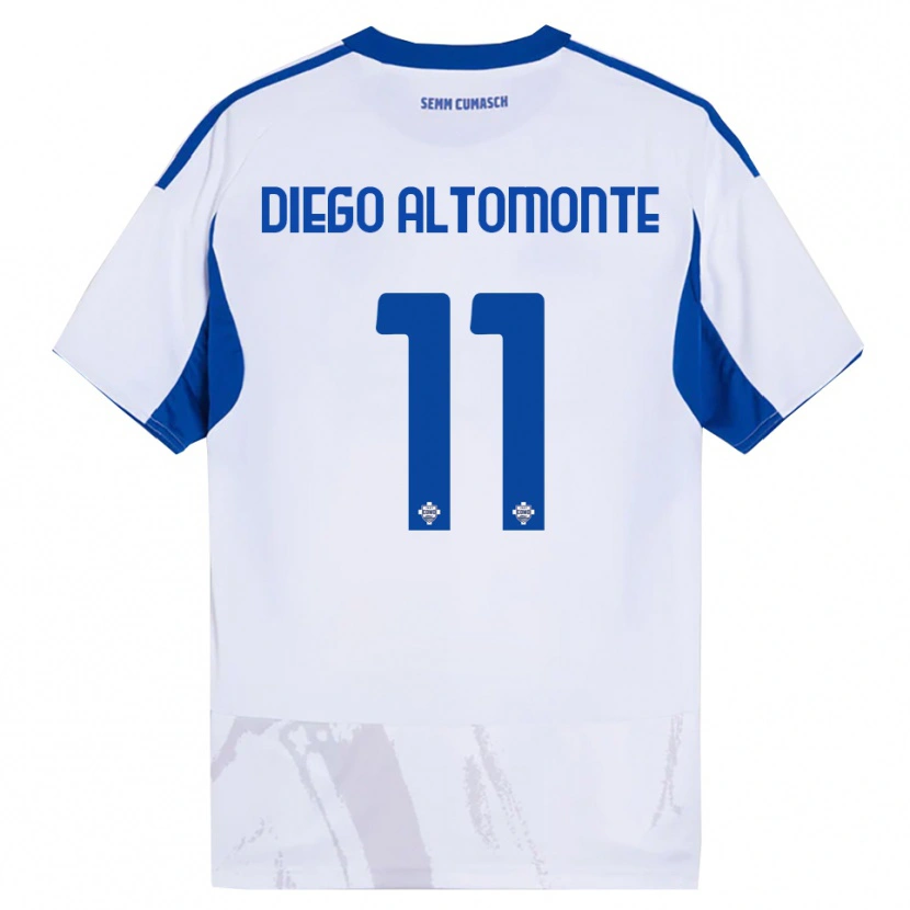 DanxenメンズThomas Diego Altomonte#11ホワイト ブルーアウェイシャツ2025/26ジャージーユニフォーム