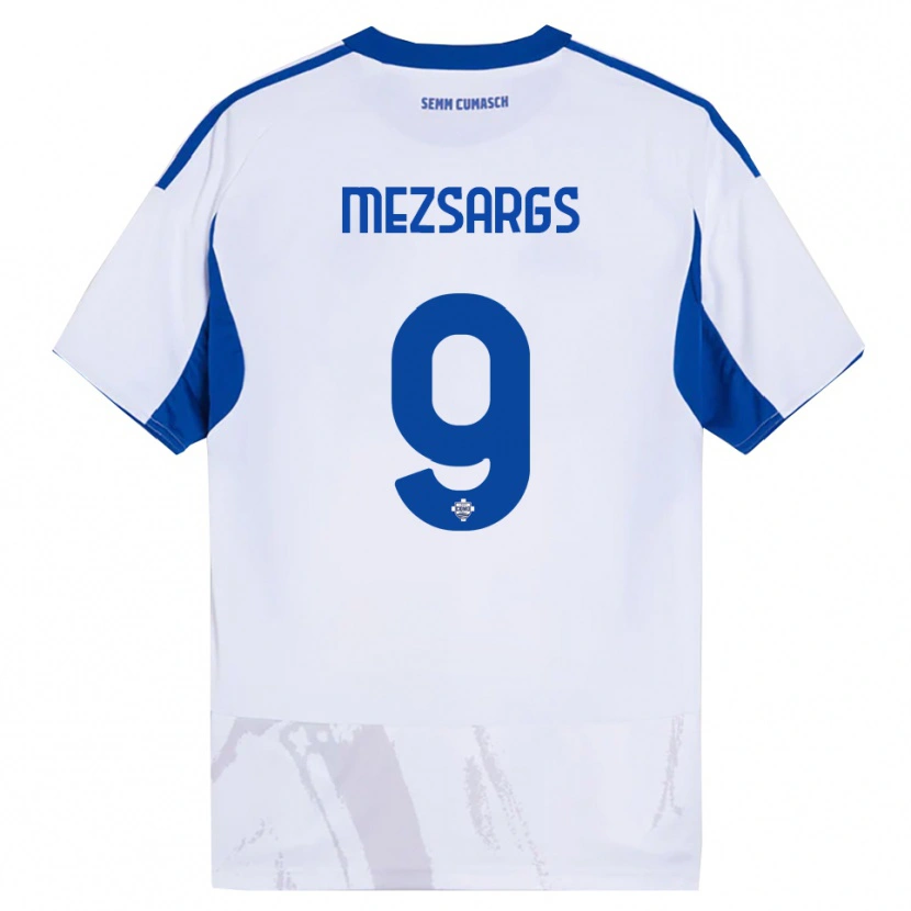 DanxenメンズKristians Mezsargs#9ホワイト ブルーアウェイシャツ2025/26ジャージーユニフォーム