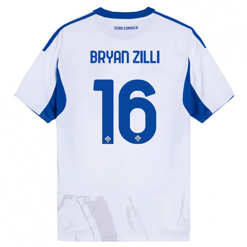 DanxenメンズRocco Bryan Zilli#16ホワイト ブルーアウェイシャツ2025/26ジャージーユニフォーム
