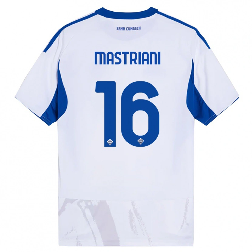 DanxenメンズSalvatore Mastriani#16ホワイト ブルーアウェイシャツ2025/26ジャージーユニフォーム