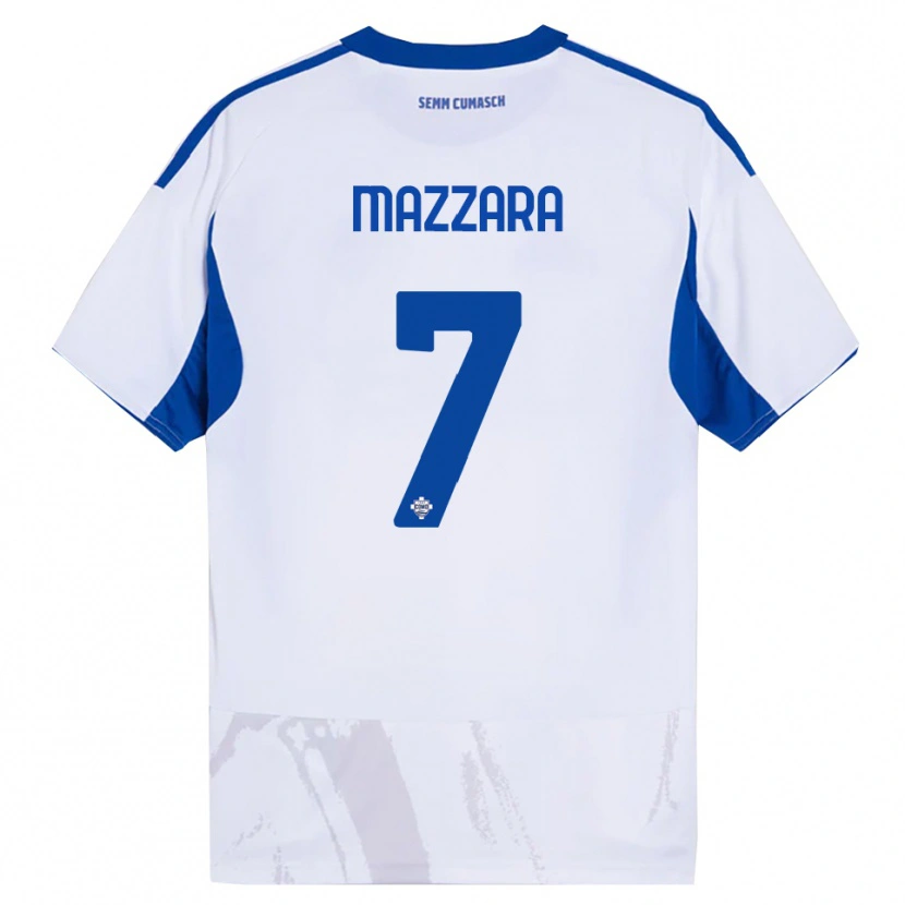 DanxenメンズCristian Mazzara#7ホワイト ブルーアウェイシャツ2025/26ジャージーユニフォーム