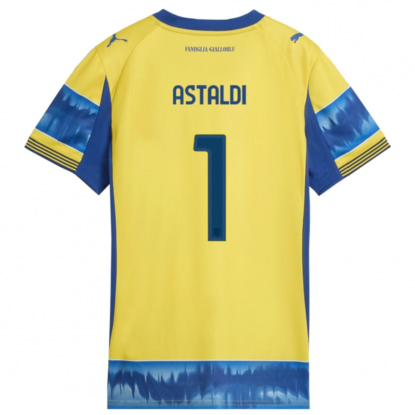 DanxenメンズGianluca Astaldi#1イエロー ブルーアウェイシャツ2025/26ジャージーユニフォーム