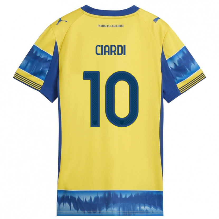 DanxenメンズAlessandro Ciardi#10イエロー ブルーアウェイシャツ2025/26ジャージーユニフォーム