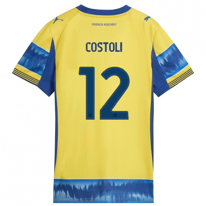 DanxenメンズLuca Costoli#12イエロー ブルーアウェイシャツ2025/26ジャージーユニフォーム
