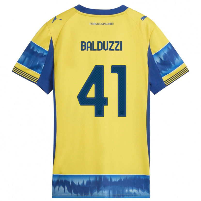 DanxenメンズDavide Balduzzi#41イエロー ブルーアウェイシャツ2025/26ジャージーユニフォーム