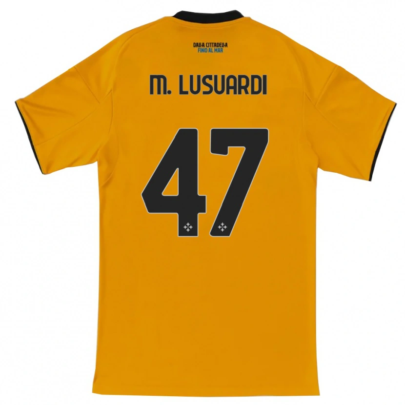 DanxenメンズMateus Lusuardi#47オレンジ ブルーアウェイシャツ2025/26ジャージーユニフォーム
