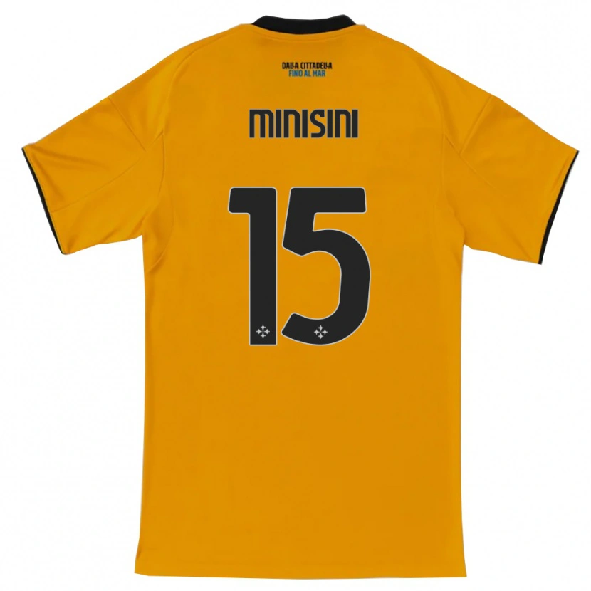 DanxenメンズNiccolò Minisini#15オレンジ ブルーアウェイシャツ2025/26ジャージーユニフォーム