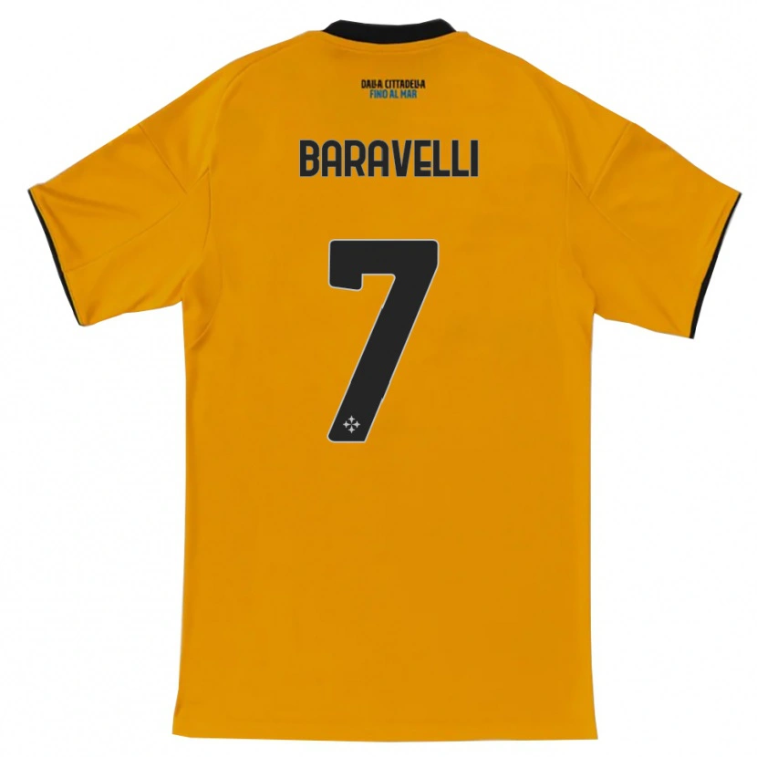 DanxenメンズRocco Baravelli#7オレンジ ブルーアウェイシャツ2025/26ジャージーユニフォーム