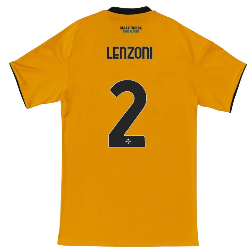 DanxenメンズSamuele Lenzoni#2オレンジ ブルーアウェイシャツ2025/26ジャージーユニフォーム