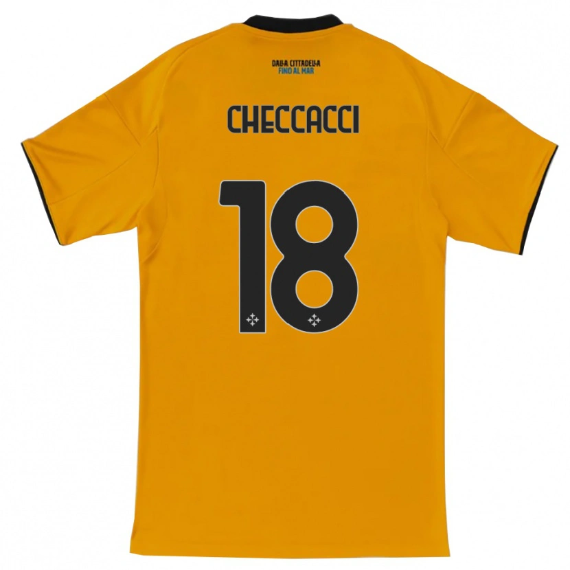 DanxenメンズFilippo Checcacci#18オレンジ ブルーアウェイシャツ2025/26ジャージーユニフォーム