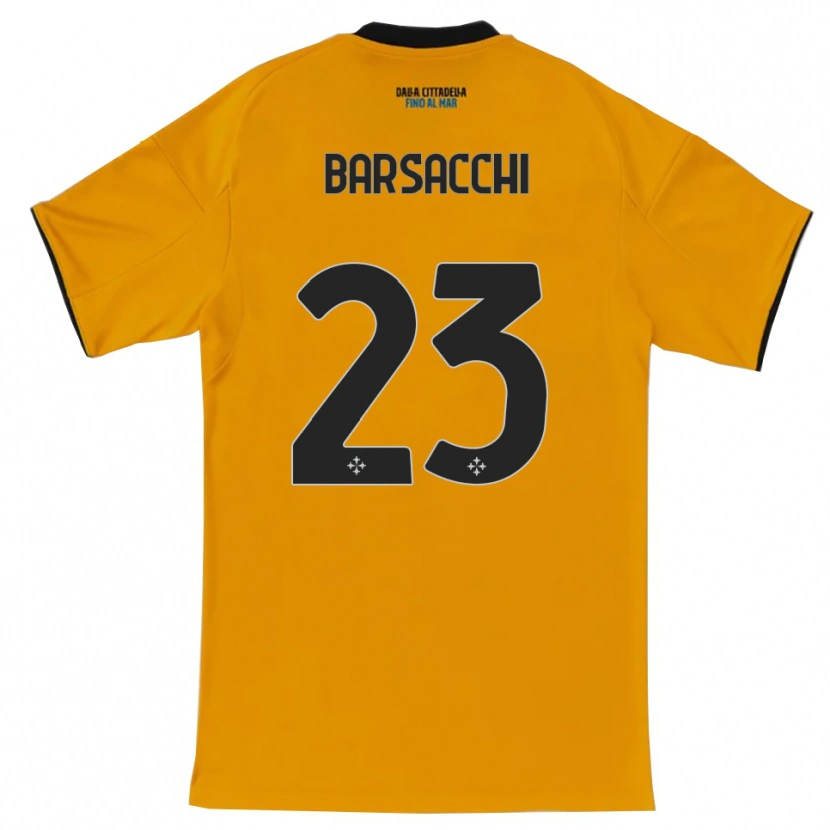 DanxenメンズCristian Barsacchi#23オレンジ ブルーアウェイシャツ2025/26ジャージーユニフォーム