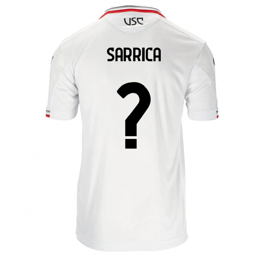 DanxenメンズAntonino Sarrica#0ホワイト レッドアウェイシャツ2025/26ジャージーユニフォーム