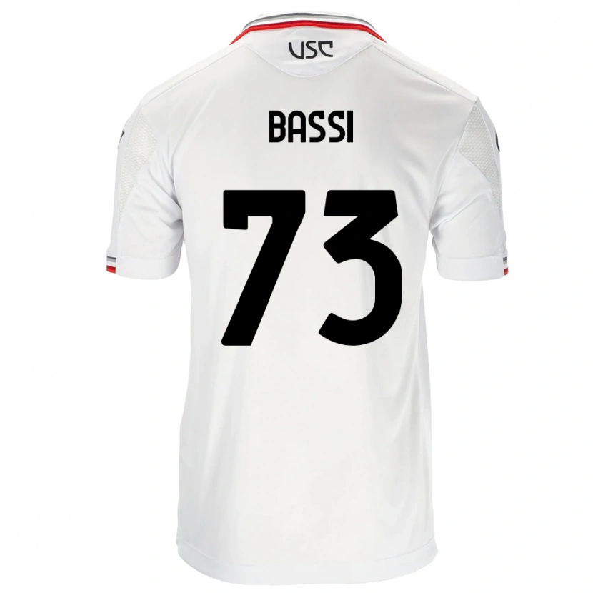 DanxenメンズEmanuele Bassi#73ホワイト レッドアウェイシャツ2025/26ジャージーユニフォーム