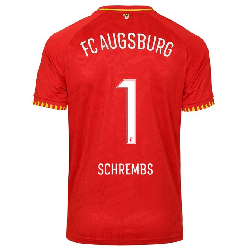 DanxenメンズLuis Schrembs#1レッド イエローアウェイシャツ2025/26ジャージーユニフォーム