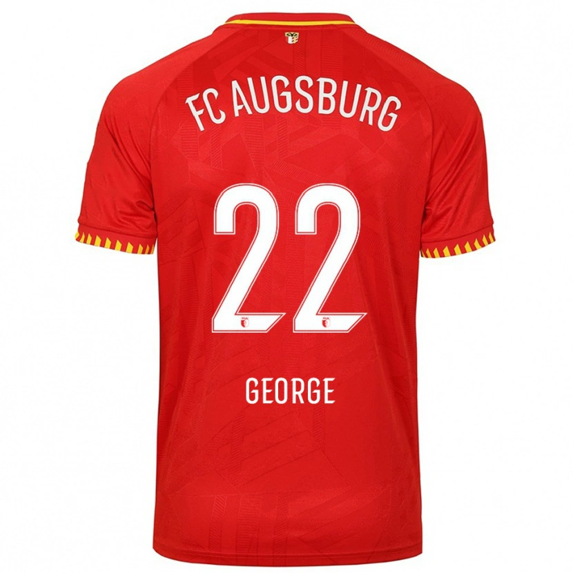 DanxenメンズNoah George#22レッド イエローアウェイシャツ2025/26ジャージーユニフォーム